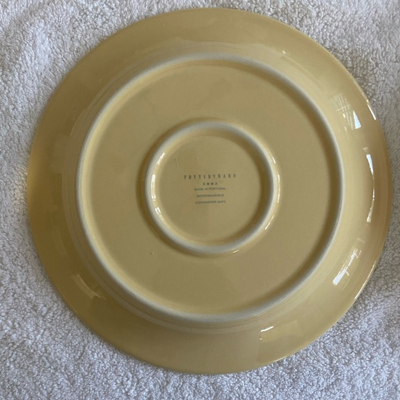 Pottery Barn Emma Yellow Dinner Plate set of 4 - Picture 10 of 16